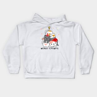 Merry Catmas Kids Hoodie